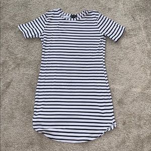 Black and white stripped dress